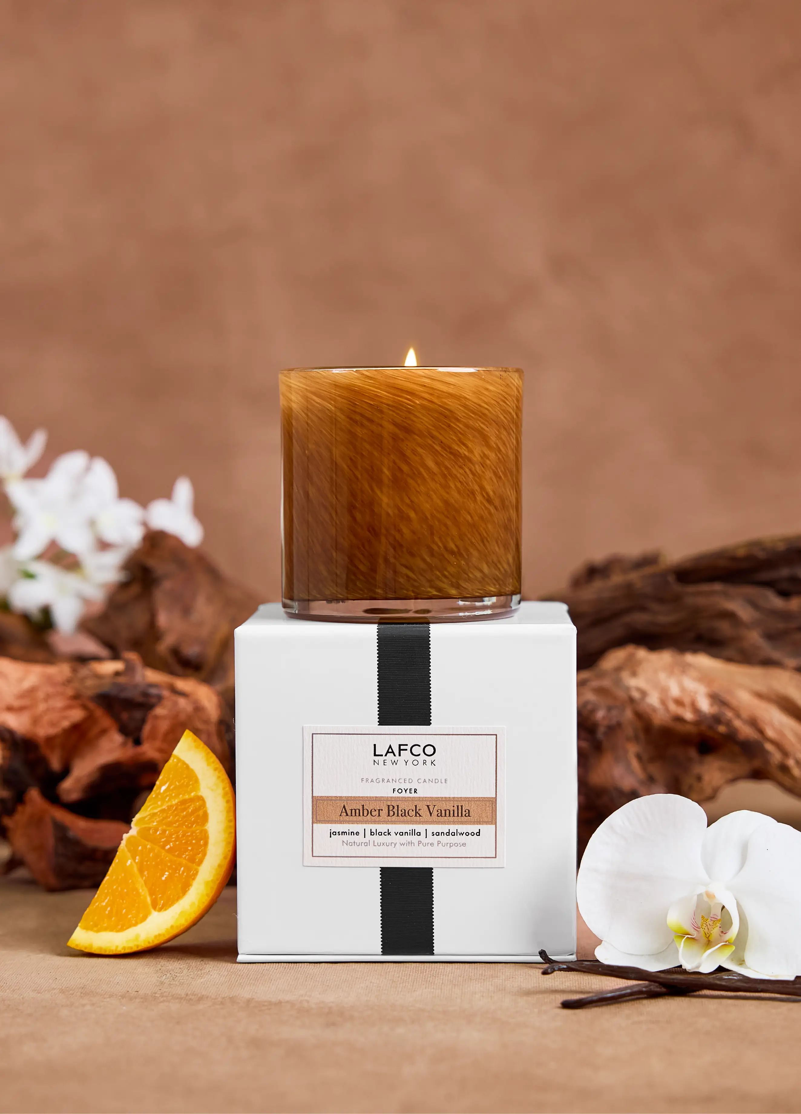 Amber Black Vanilla Signature Candle | LAFCO New York