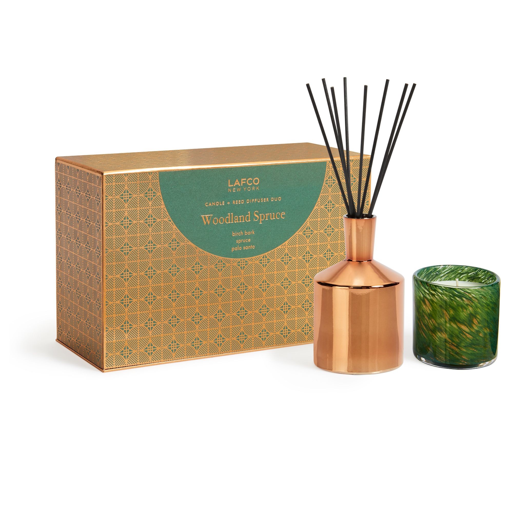 Woodland Spruce Candle & Reed Diffuser Duo