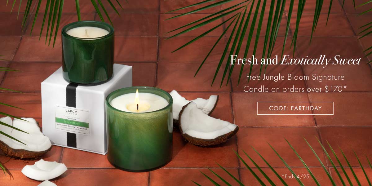 Free Jungle Bloom candle on orders $170+