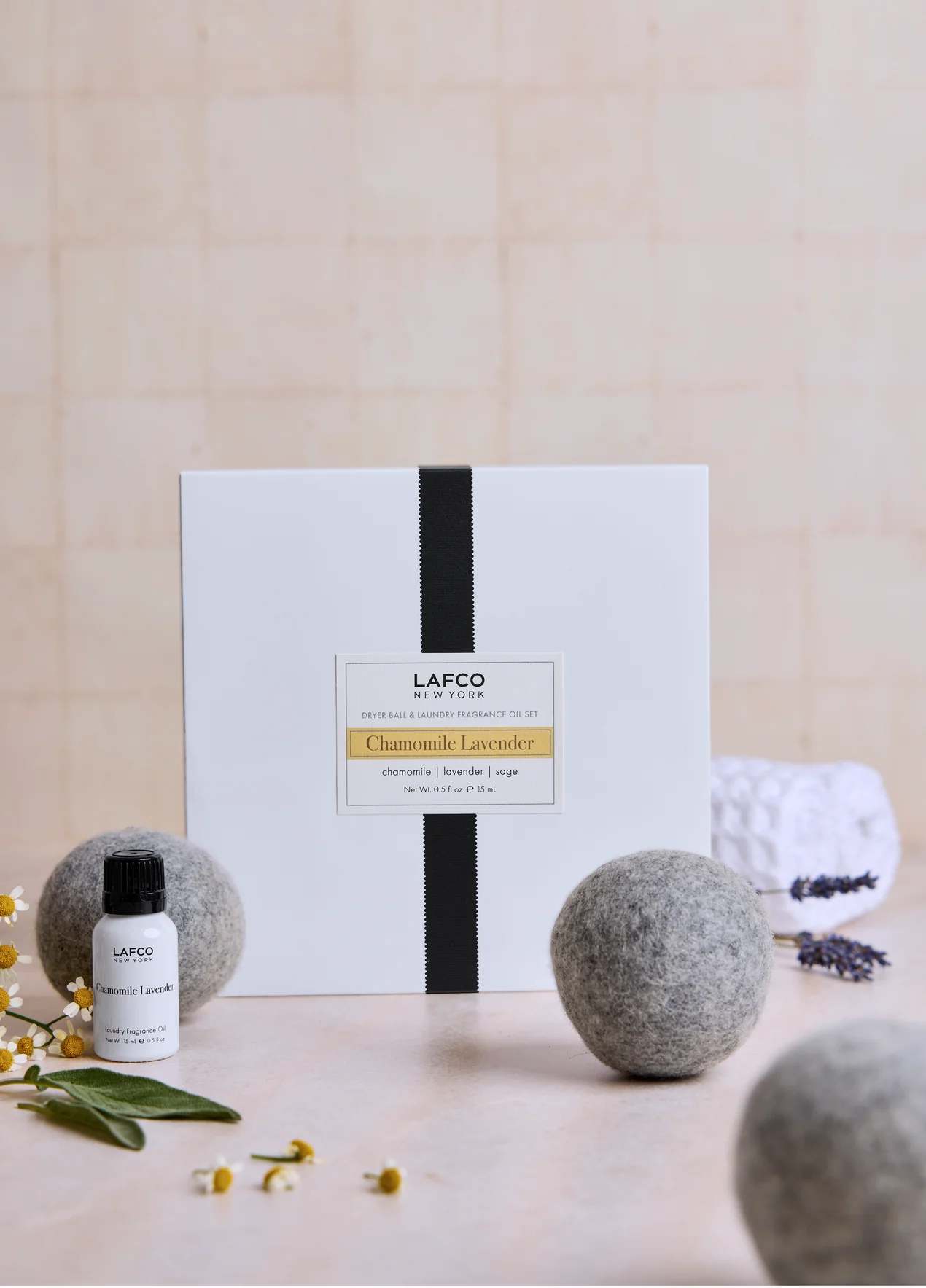 Chamomile Lavender Scented Dryer Ball Set | LAFCO New York